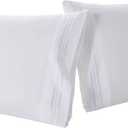 Clara Clark Pillow Cases King - Ultra Soft Pillow Cover, Lightweight Microfiber Pillow Cases Set of 2 - Envelope Closure Pillowcases, White.
