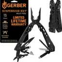 Gerber Gear Suspension-NXT EDC Multitool 15-in-1 Pocket Knife, Needle Nose Pliers and Wire Stripper for Camping and Survival, Black