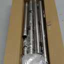 Silver Long Curtain RodTension Shower Curtain Rods 30 to100 inch Adjustable Spring Heavy Duty Rods for Bathroom Windows Outdoor No Drill No Slip Stainless Steel