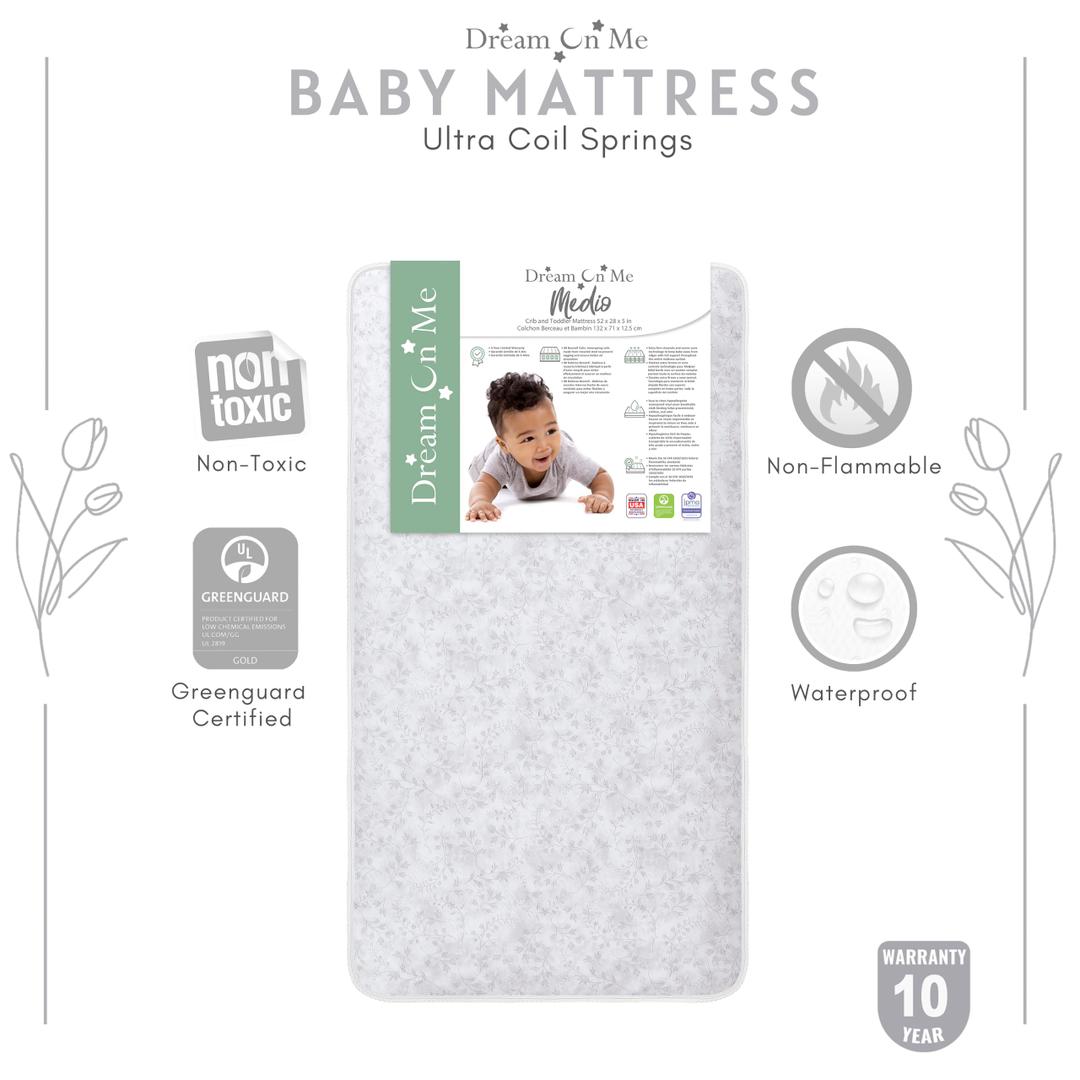 Dream On Me Twilight 5-inch Spring Coil Full Size Crib & Toddler Mattress
