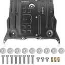 Front Skid Plate Compatible with Tesla Model 3 2017-2025 & Tesla Model Y 2020-2025 Under Engine Guard Cover Splash Shield Cover Chassis with Install Accessories