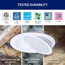 Leviton 6 in. Round Adjustable Slim Downlight, 1100 Lumens, 5 CCT Color Selectable 2700K-5000K, Dimmable, DAR60-S1W