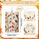 Tuanse 6 Pcs Fall Flameless Candles 4.3 Maple Leaf Pumpkins LED Lights Battery Operated LED Electric Candle for Autumn Thanksgiving Fall Harvest Decor Halloween Wedding Decor (Leaves)