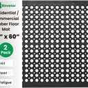 Envelor 2-Pack Anti Fatigue Rubber Floor Mat - Non-Slip Restaurant/Bar Drainage Mat & Doormat - 36 x 60 Inches