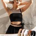 JaGely 5 Pcs Women Skinny Leather Belts Thin Women Waist Belt for Dresses Jeans Pants with Gold Buckle (Beige)