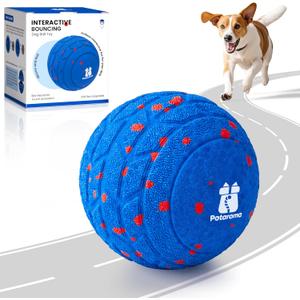 Potaroma Dog Toys Ball, Interactive Motion Activated 3 Mode Automatic Bouncing Ball Toys Durable E-TPU Material for Medium/Large Dogs,USB Rechargeable 2.9 Inches