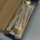 Matte Gold Silverware Set, Vanys 20 Piece Stainless Steel Cutlery Flatware Set, Kitchen Utensil Sets for 4, Tableware With Knife Spoons And Forks Set, Satin Finished Polished