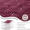 VANSOFY Recliner Chair Covers 100% Waterproof Seat Cover with Arm Reclining Cover Non-Slip Recliner Chair Covers Furniture Protector Washable Slipcover with Pocket for Pets, Dogs(Burgundy, 22")