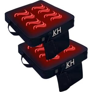 Black Stadium Seat Cushion 2 Pack, Boat Canoe Kayak Seat Cushion, Bleacher Seat Cushion, Portable and Extra Thick Cushion for Any Outdoor Events