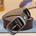 West Leathers [2 Pack] Leather Belt Women-Womens Leather Belt with Pin Buckle-Belts for Women for Jeans, Pants, Dresses (Brown)