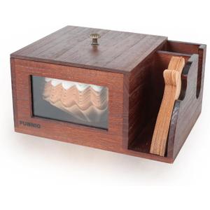 3 in 1 Coffee Filter Holder, Coffee Filters Storge Organizer with Lid for Home Kitchen Barista (Brown)