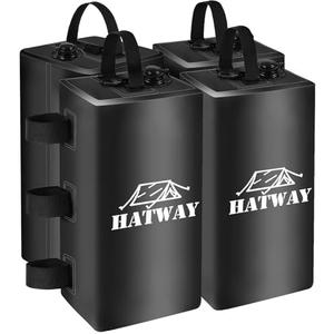 Hatway Canopy Weights,132 LBS Canopy Water Weight Bag Set of 8 Leg Weights for Pop Up Gazebo,Canopies,Tent-4 * 15L-Black