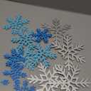 Bucherry 12 Pcs Wooden Snowflake Table Decor 3D Snowflake Tabletop Signs and Centerpiece for Christmas Xmas Winter Wonderland Decorations Home Party(Silver)