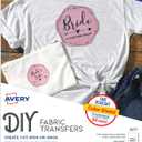 Avery Printable Heat Transfer Paper for Light Fabrics, 8.5" x 11", Inkjet Printer, 6 Iron On Transfers (3271)