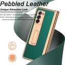 Miimall Compatible for Samsung Galaxy Z Fold 2 Case with Pen, Leather Case for Z Fold 2 (Green)