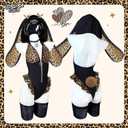 KORURACLUB Leopard Print Lingerie Animal Bodysuit, XS-M