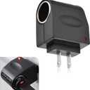 110V-220V AC to 12V DC Car Cigarette Lighter Power Converter, AC to DC Converter, Cigarette Lighter Adapter to Wall Plug, US Plug 500mA Vehicle Power Inverters, Universal for Most Cars (Black)