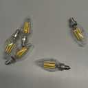 E12 LED Flickering Candelabra Flame Effect Light Bulbs - 3 Modes Flicker Chandelier Candle Fire Gas Lantern Effect Type B Base Small Lights Bulbs for Outdoor Halloween Holiday Decorations (5 Pack)