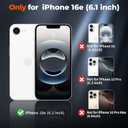 SUPFINE for iPhone 16e Case Waterproof,[Built-in Screen Protector][IP68 Underwater][15FT Military Dropproof] Full Body Shockproof for Phone Case-Black/Clear