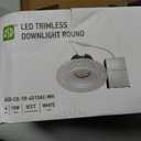 ASD 4 Inch Trimless LED Recessed Ceiling Light Fixture, Mud-in Canless Downlight with Junction Box, 5CCT Selectable 2700K-5000K, 15W 1055 Lumens, CRI90+, Anti-Glare, Dimmable, IC & Wet Rated, ETL