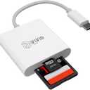 SD Card Reader, SD Card Reader for iPhone 17/16/15 Pro Max/iPad/MacBook, USB C SD Cards Reader for Camera Viewer, Support SD, Micro SD & TF Card, Plug and Play, No App Driver Required