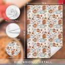 Fall Pumpkin Kitchen Dish Tea Towels, Farmhouse Fall Autumn Floral Pumpkin Harvest Decorative Hand Towels for Bathroom Kitchen, Autumn Bathroom Decor, 16x24 Inch