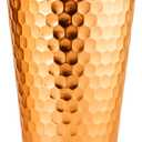 Pure Copper Water Cup (600 ml)  100% Solid Ayurvedic Drinking Glass, Handcrafted Hammered Copper Tumbler for Health & Detox, BPA Free