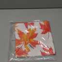 Fall Throw Pillow Covers 18x18 Inch Set of 2  Double-Sided Maple Leaf Design on White Linen Pillowcases, Indoor Outdoor Autumn Decorative Cushion Covers for Sofa Couch Bed (Red Autumn Leaves)