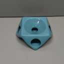 Ceramic Slow Feeder Cat Bowl, Fun Interactive Slow Feeder for Cats (Turquoise)