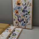 arteWOODS Flowers Framed Wall Art - Colorful Wildflower Canvas Pictures Wall Decor Botanical Painting Artwork Elegant Floral Prints for Living Room Bedroom Home Decor 24 x 16in * 3 Natural Wood Frame