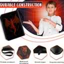 2 x Trading Card Albums with Zipper - 4 Pocket Double Sided Collection Binder for 400 Cards, Durable Scratch-Resistant PU Cover, Trading Card Sleeves for 3 Ring Album, for MTG & Game Cards (Fire Dragon)