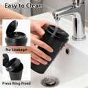 2 x Car Trash Can Bin with Lid - Mini Car Garbage Can Cup Holder-Black Small Leakproof Vehicle Trash Bin-Automotive Organizers and Storage for Back Seat Door SUV Accessories