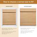 2 x SEEYE Cordless Bamboo Roman Shades, Blackout Natural Bamboo Blinds for Indoor Windows, Roll Up Blind Privacy Shade for Home, Office, Door, UV Resistant & Easy to Install, 33" W x 64" H, Carbonized