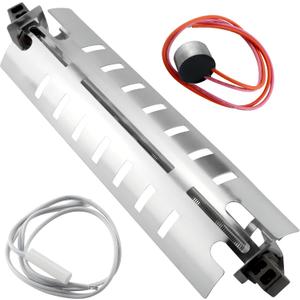 WR51X10055 Refrigerator Defrost Heater for G-E Hot-point Refrigerator with WR50X10068 Defrost Thermostat WR55X10025 Temperature Sensor Replaces WR50X10028 WR50X10018 WR51X10030 by TOMOON