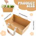 Pinkunn 48 Pcs Basket for Gifts Empty DIY Bulk Party Gift Basket Kit with Handles Market Trays for Packages Wrapping Wedding Party Anniversary Display(Brown,Classic)