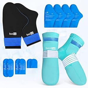 SuzziPad Cold Therapy Socks & Hand Ice Pack, Cooling Gloves for Chemotherapy, Chemo Care Package for Women and Men, S/ M