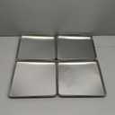 Multifunctional Baking Tray Cookie Cake Pan Non Stick Baking for Home and Professional Use , 9.5"*9.5"*1", 4 Pack