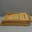 Premium Bamboo Bathtub Tray Caddy - Bath Tub Tray Table for Bathtub - Bath Caddy Tray for Bathtub, Expandable Size, Fits Most Bath Tubs (Natural (Bamboo Wood Color))