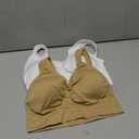 Womens Sports Bras, Yoga Comfort Seamless Stretchy Sports Bra for Women 3 Pack (Large, Black+white+nude)