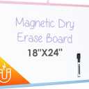 Mr. Pen- Magnetic Whiteboard Dry Erase, 18x24 Inches, Dry Erase Board with Black Fine Point Marker, Magnetic White Board for Students, Home, Office and Classroom