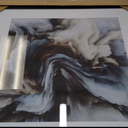 Frame Amo 30x30 Black Solid Wood Poster Frame, White Mat for 24x24 Image, Tempered Glass Front, 1.5 inch Wide, 1 inch Thick, High-End, Heavy-Duty, Gallery Grade & Acid-Free