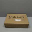 SNTD Dish Drying Rack - Small Dish Rack for Kitchen Counter, Stainless Steel Dish Drainer with Utensil Holder and Drainboard, 11" W x 15" L (Black)