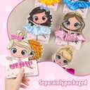 3 x Valentines Day Gifts for Girls 30 PACK Dance Ballet Girl Valentine Cards and Scrunchies, Exchange Classroom Gift for Students, Ballerina Rave Trinkets for Kids, Girl Birthday Return Gifts