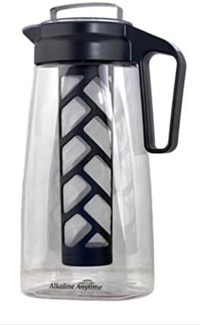 Alkaline Water Filter Pitcher with Infuser, Tritan Pitcher with Lid 2L | 9.5 pH Alkaline Filters | Tea Pitcher | Tritan BPA Free Ice Coffee Maker | Infuser Pitcher (No Filter)