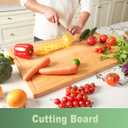 Allsum 36x24" Bamboo Cutting Board for Kitchen, Extra Large Wood Stove Top Cover, Noodle Board over Sink, Charcuterie Cheese Serving Tray with Side Handles and Juice Grooves