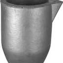 QNK #6 6kg Clay Graphite Crucible w/Pour Spout for Metal Melting Casting Refining Gold Silver Copper Brass Aluminum