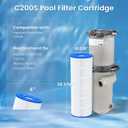 Future Way C200S Pool Filter Cartridge Replacement for Hayward C200S, Replace Hayward CX200XRE, Pleatco PA200S, 200 sq. ft