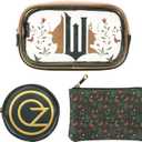 Bioworld Universal Wicked: Part One 3-Piece Cosmetic Pouch Set with Emerald City Design