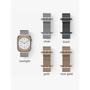 Milanese Loop Stainless Steel Magnetic Wrist Strap for Apple Watch - Compatible with Series 1-8 & SE