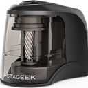 STAGEEK Electric Pencil Sharpener, Plug in or USB/Battery Operated. Fits No.2 and Colored Pencils (6-8mm). Great for School, Classroom, Office and Home(Black)